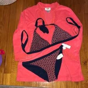 Gap bikini Sz M & Talbots Med cover up
